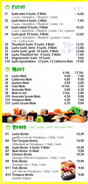 Asia Restaurant ECKE - Flyer Seite 02
