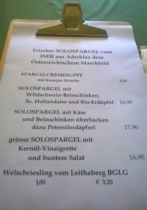 Spargel 2016 - Hausmair's Gaststätte - Wien