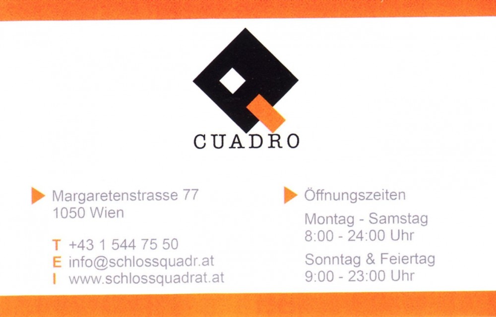 Cuadro im SQ - Visitenkarte - Cuadro - Wien