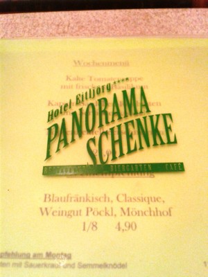 Panoramaschenke - Speisekarte - Panoramaschenke - Wien