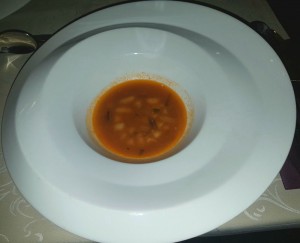 Gruß aus der Küche: Fisch/Bohnen Suppe