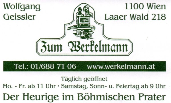 Zum Werkelmann - Visitenkarte - Zum Werkelmann - Wien