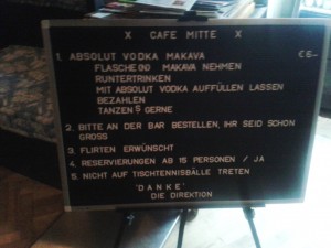 "Bedienungsanleitung" - Café Mitte - Graz