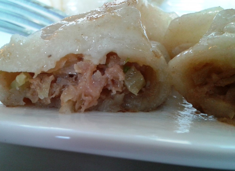 Mishi - Gebratene Teigtaschen 'Jiaozi' mit Fleisch 6 Stk (EUR 3,80) - Mishi Asia Restaurant - Wien
