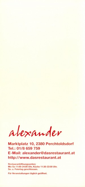 Alexander - Flyer - Alexander - Perchtoldsdorf