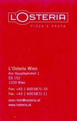 L&#039;Osteria 1100 Hbhf - Visitenkarte