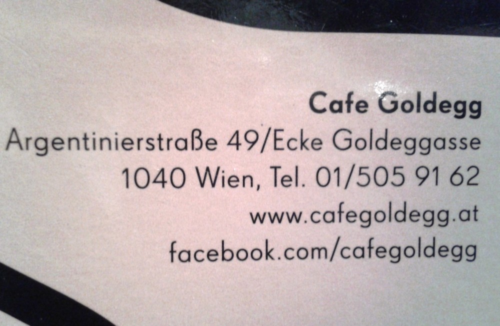 Cafe Goldegg Lokalinfos - Cafe Goldegg - Wien