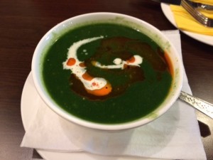 Palak soup (Spinatcremesuppe)