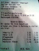 Alter Bach-Hengl - Rechnung 2018-12-03 - ALTER BACH-HENGL - Wien