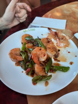 Garnelen mit schärfer chilli souce - Mr. Liao Asian Restaurant - Himberg