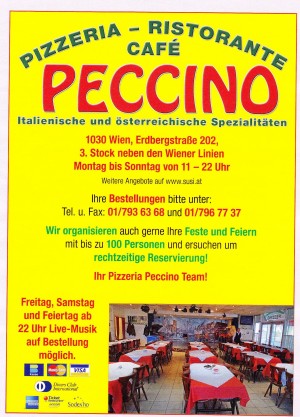 Pizzeria Peccino Flyer - PECCINO - Wien