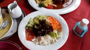 gemischter Salat zum Gulasch - Cafe-Restaurant Pension Alexandra - Going am Wilden Kaiser