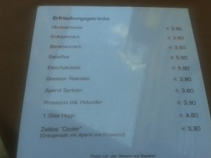 Karte (Auszug) - zeit [los] cafe - Graz