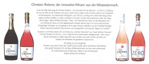 Aus dem Hausprospekt - Weingut Christian Reiterer - Wies