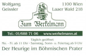 Zum Werkelmann - Visitenkarte