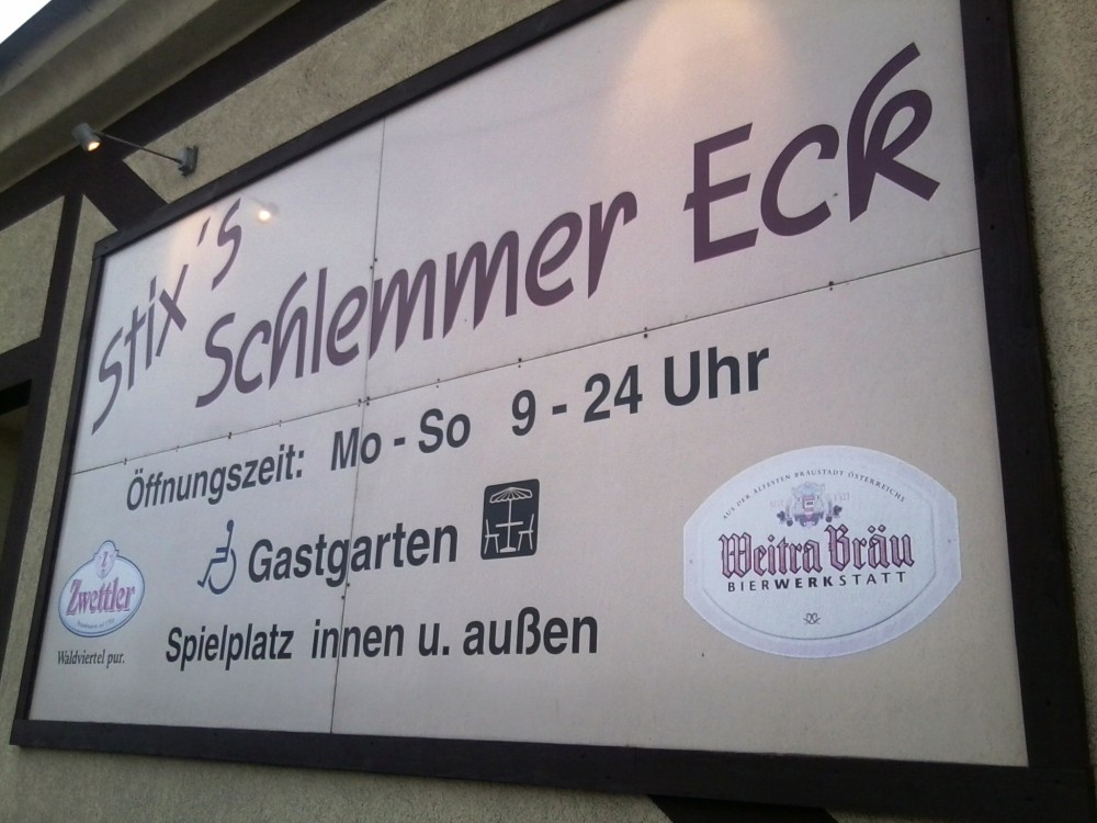 Stix Schlemmer Eck Außenreklame - Schlemmer Eck - Wien