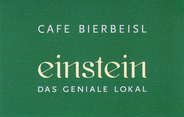 Einstein Visitenkarte Seite 1 - Cafe Einstein - Wien