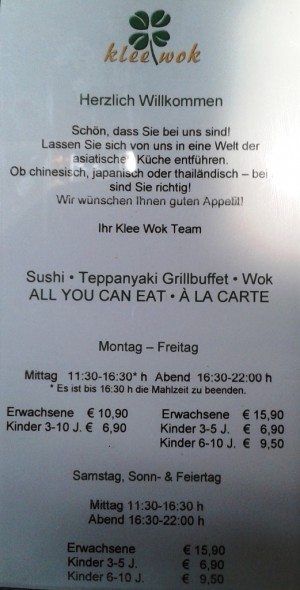 Klee Wok - Lokalinfo - Asia Restaurant Klee Wok - Wien