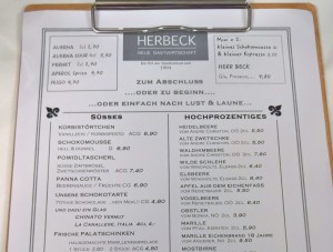 Nachspeisen, hochprozentiges und einiges mehr..... - Herbeck - Wien