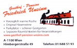 Unsinn - Visitenkarte - Gasthof - Pension Unsinn - Wien