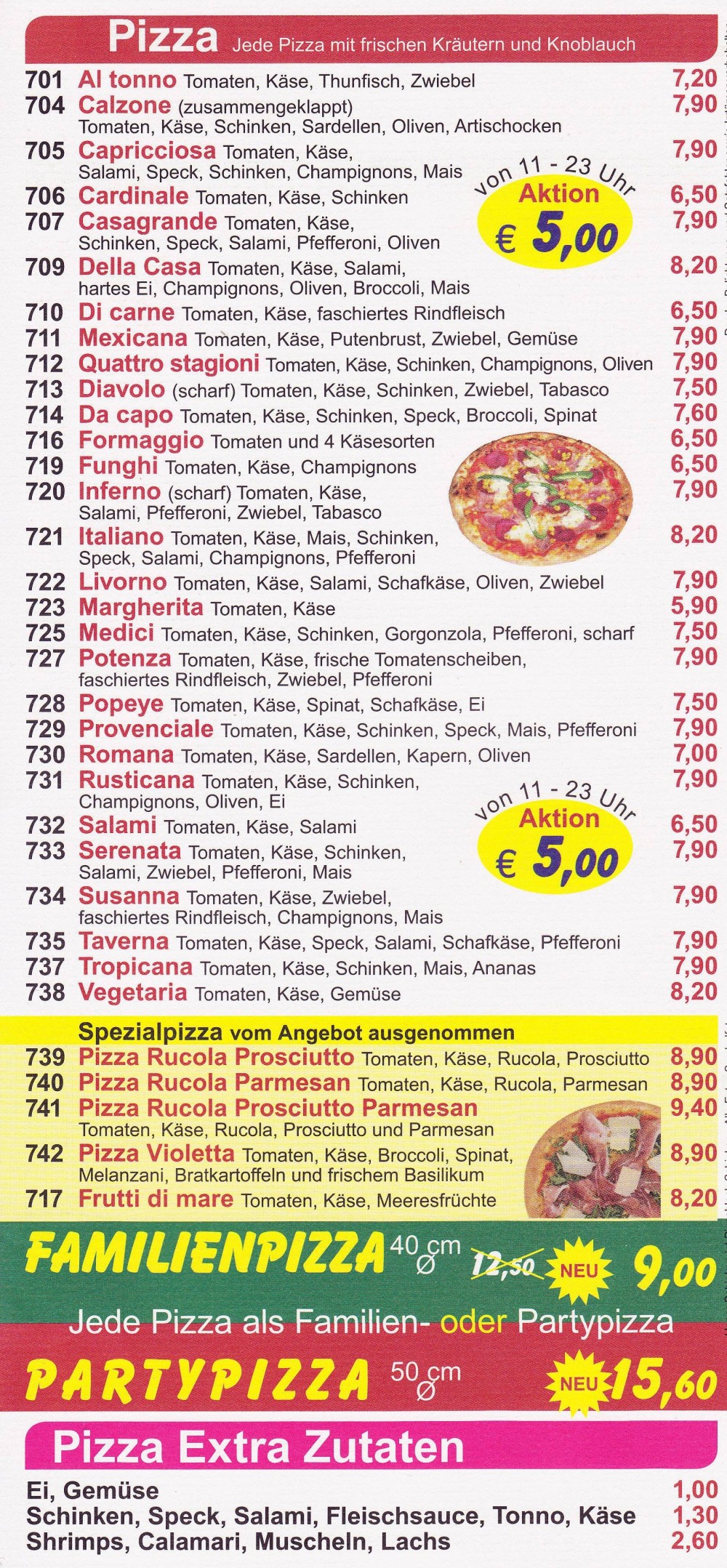 Camorra Flyer Seite 5 - Pizzeria Camorra - Schnitzel Diana - Wien
