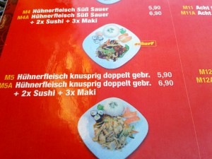 Asia Restaurant Lucky Chen Auszug Mittagsmenü-Variationen - Lucky Chen - Wien