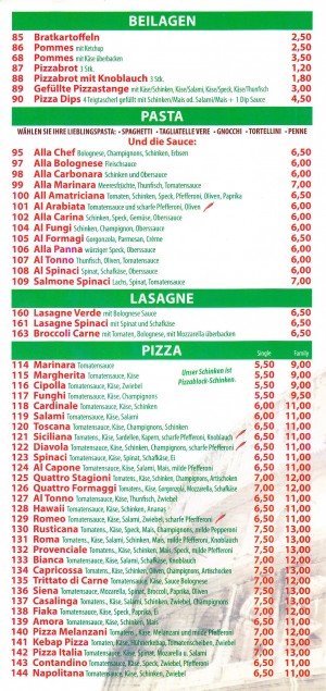 Pizzeria Webpizza Flyer Seite 3 - Webpizza - Wien