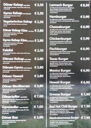 Speisekarte im Flyerformat - Mediterran BurgerGrill - Lannach