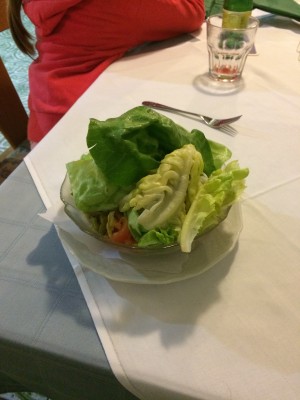 Essig mit gemischtem Salat