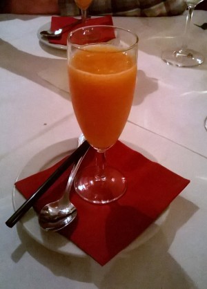 Champagner Pfirsichsorbet, köstlich! - Tartufo - Wien