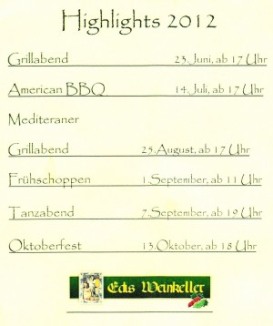 Edis Weinkeller Kalender 2012