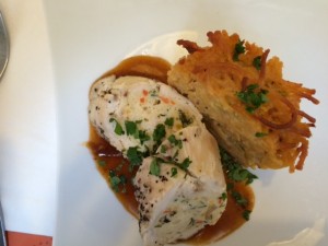 Lustig essen - Steirische Hühnerbrust an Thymian-Orangensaft mit ... - Gasthaus MÖSLINGER - Wien