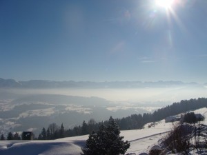 Panorama Richtung Südwest. - Gasthof Alpenblick - Sulzberg