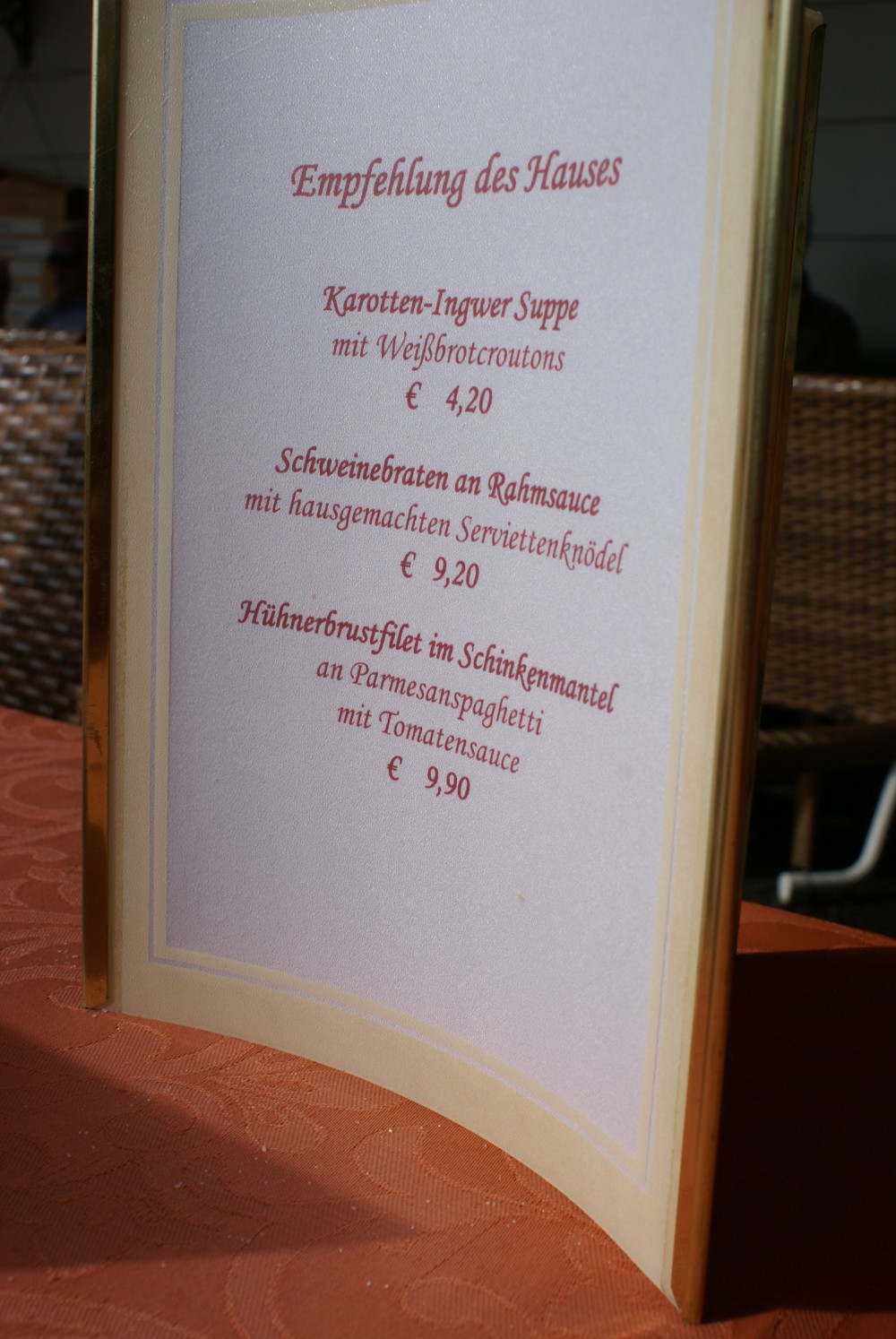 Y-Aufsteller: Empfehlungen. - Hafenrestaurant - Bregenz