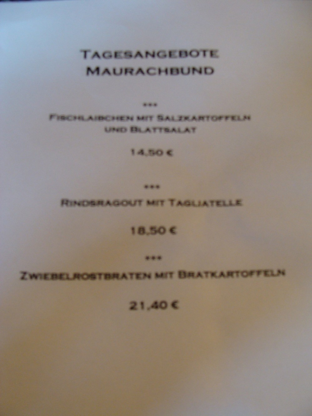 Tagesangebot vom 10. März 2013. - Maurachbund - Bregenz