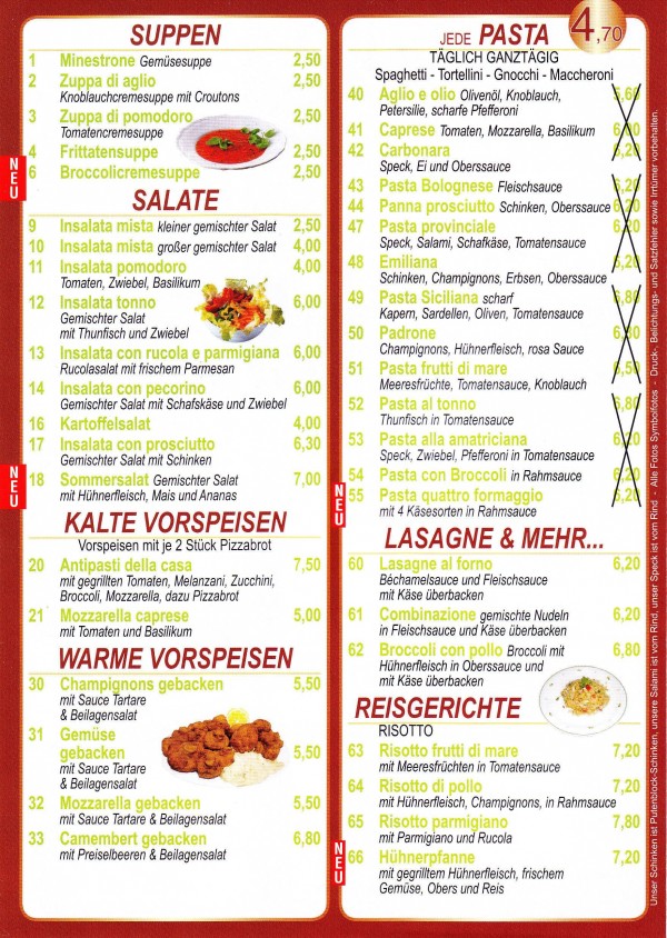 Pizza Vienna Flyer Seite 2 - Pizza Vienna - Wien