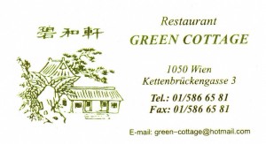 Green Cottage Visitenkarte Seite 1