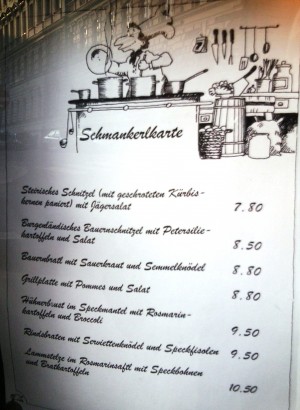 Restaurant Ferdinand Schmankerlkarte