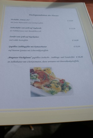 Karte: Fisch. - Hafenrestaurant - Bregenz