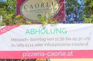 Trotz Corona: Abholung Mi. bis So. 11:30 bis 19:30, umfangreiche Speisekarte (nicht nur Pizzen) ...