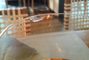 Artner auf der Wieden Kalkreste am Aperol-Glas