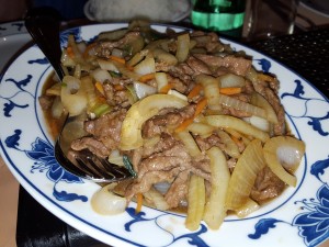 Rindfleisch mit Zwiebeln - China-Restaurant Lin-House - Brunn am Gebirge