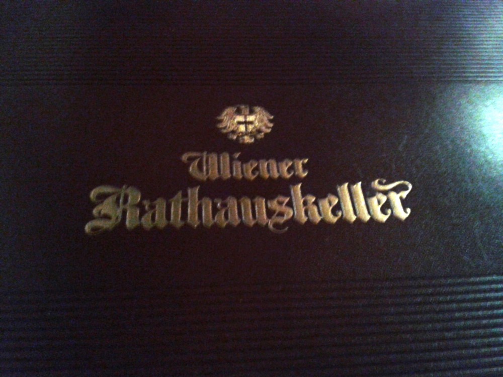 Rathauskeller - Ledergebundene Speisekarte - Wiener Rathauskeller - Wien