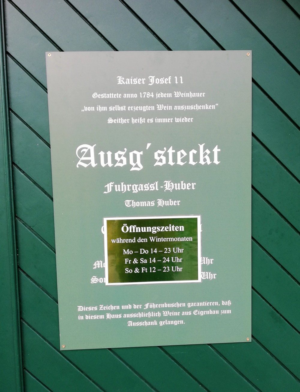 Weingut Fuhrgassl-Huber - Wien
