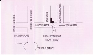 China-Restaurant Lucky Friend Lageplan