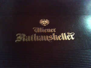 Rathauskeller - Ledergebundene Speisekarte - Wiener Rathauskeller - Wien