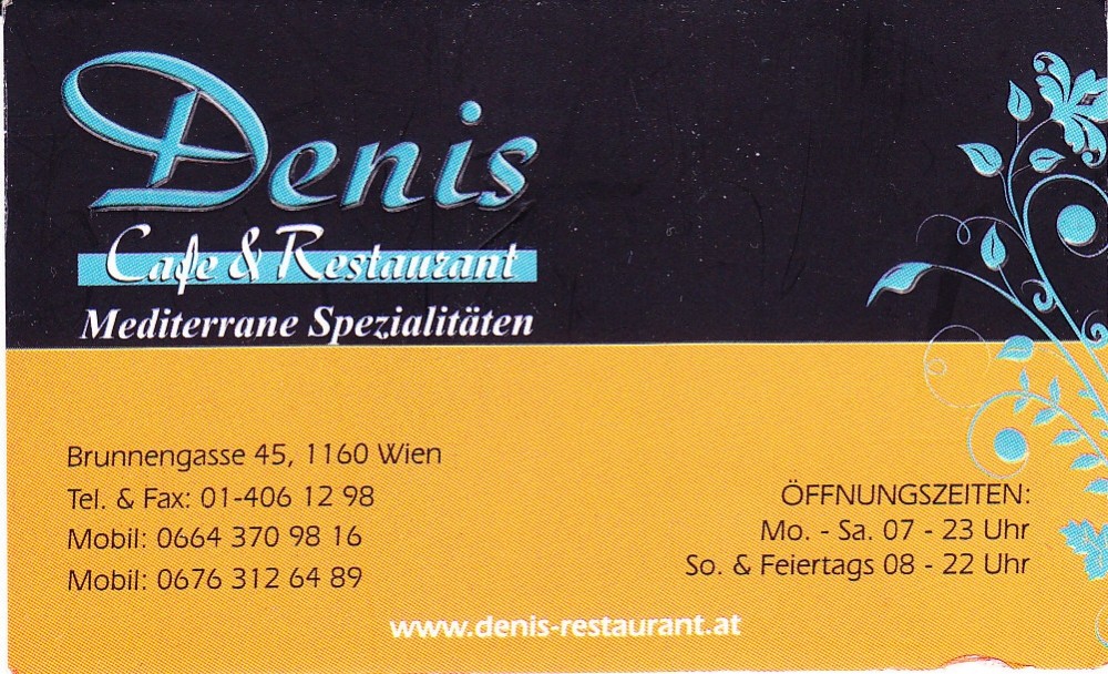 Denis Visitenkarte - Denis - Wien