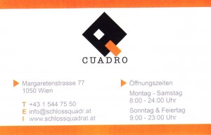 Cuadro im SQ - Visitenkarte - Cuadro - Wien