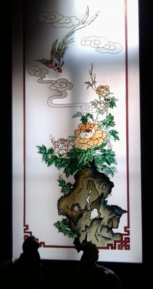 China-Restaurant Lucky Friend Raucherbereich - Kunstvolles Fenster