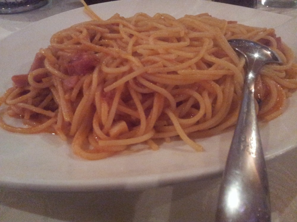 Spaghetti al Amatriciana. - San Giuseppe - Bregenz